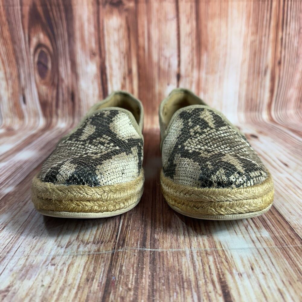 Clarks AZELLA MAJOR Womens Size 9.5 M Snakeskin Espadrille Loafers Flats Shoes - Picture 2 of 10